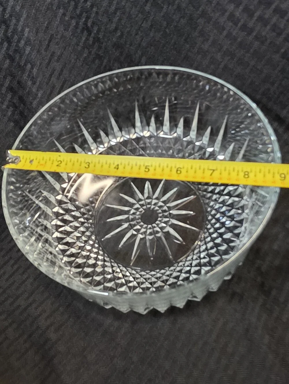 Vintage Arcoroc France Diamant Glass Serving Bowl 9